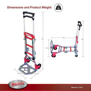 150 lbs. Vertical Capacity and 300 lbs. Horizontal Capacity Convertible Truck