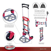 150 lbs. Vertical Capacity and 300 lbs. Horizontal Capacity Convertible Truck