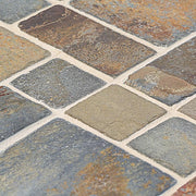 Rust Block Medley 11.75 in. x 11.75 in. Slate Wall and Floor Mosaic Tile (0.938 sq. ft./Each)
