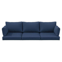 8-Piece 25.6 in. Outdoor Replacement Lounge Cushion Covers Navy Blue