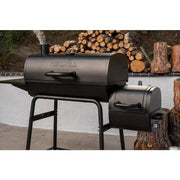 29 in. Barrel Offset Charcoal Smoker and Grill in Black