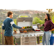 4 Burner Stainless Steel Propane Gas Grill with Side Burner