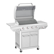 4 Burner Stainless Steel Propane Gas Grill with Side Burner