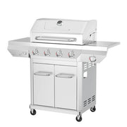 4 Burner Stainless Steel Propane Gas Grill with Side Burner