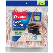 EasyWring Deep Clean Spin Mop Head Replacements, 40% More Scrubbing Power, Washable Microfiber Refills (2-Pack)