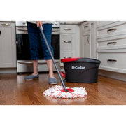 EasyWring Deep Clean Spin Mop Head Replacements, 40% More Scrubbing Power, Washable Microfiber Refills (2-Pack)