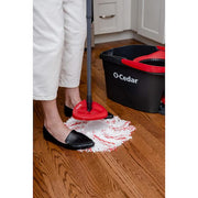 EasyWring Deep Clean Spin Mop Head Replacements, 40% More Scrubbing Power, Washable Microfiber Refills (2-Pack)