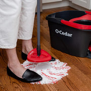 EasyWring Deep Clean Microfiber Spin Mop with Bucket System and 1 Extra Mop Head Refill