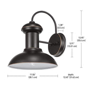Jamenson Oil-Rubbed Bronze Farmhouse Indoor/Outdoor 1-Light Wall Sconce