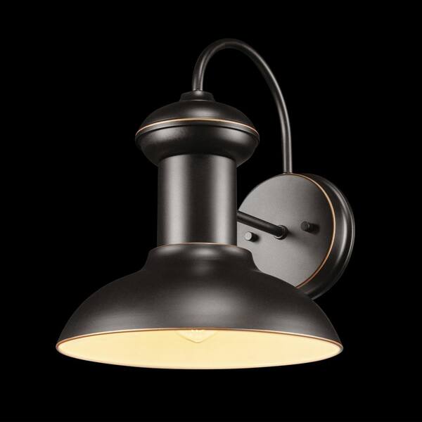 Jamenson Oil-Rubbed Bronze Farmhouse Indoor/Outdoor 1-Light Wall Sconce - Thumbnail 2