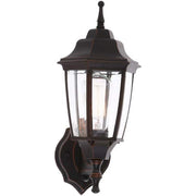 14.5 in. 1-Light Oil-Rubbed Bronze Hardwired Dusk-to-Dawn Outdoor Wall Light Lantern Sconce with No Bulb Included