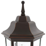 14.5 in. 1-Light Oil-Rubbed Bronze Hardwired Dusk-to-Dawn Outdoor Wall Light Lantern Sconce with No Bulb Included