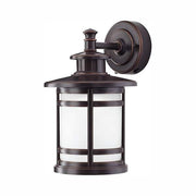 13 in. Oil-Rubbed Bronze Motion Sensing Integrated LED Hardwired Outdoor Wall Light Lantern Sconce