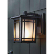 Port Oxford 8.12 in. 1-Light Oil-Rubbed Chestnut Hardwired Outdoor Wall Light Lantern Sconce with No Bulb Included