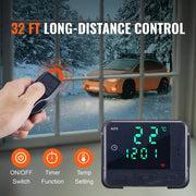 Diesel Air Heater All-in-one 27,296 BTU Diesel Heater 12-Volt 8KW with LCD Remote Control Other Fuel Type Space Heater