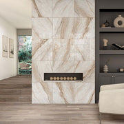 Rivermont Oro 24 in. x 24 in. Polished Porcelain Stone Look Floor and Wall Tile (15.5 sq. ft./case)
