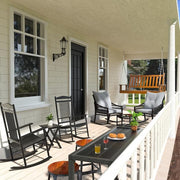 Beige 3-Piece Patio Wicker Outdoor Rocking Chair Set with Orange Cushions and Pillows