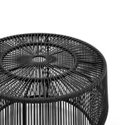 Ysar Black Boho Round Metal Outdoor Side Table
