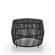 Ysar Black Boho Round Metal Outdoor Side Table