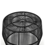 Ysar Black Boho Round Metal Outdoor Side Table