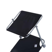 Adjustable Folding Black Oxford Cloth Outdoor Tanning Chair
