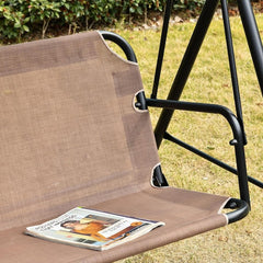 Seats 2-Adults Patio Swing Chair with Canopy