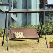 Seats 2-Adults Patio Swing Chair with Canopy