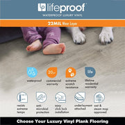 Overlook Slate 22 MIL x 11.9 in. W x 23.8 in. L Click Lock Waterproof Vinyl Tile Flooring (17.7 sqft/case)