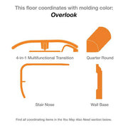 Overlook Slate 22 MIL x 11.9 in. W x 23.8 in. L Click Lock Waterproof Vinyl Tile Flooring (17.7 sqft/case)