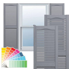 Builders Edge Vinyl Louver Shutters