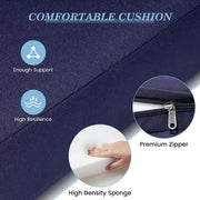 2-pack 80 in. Outdoor Lounge Chair Lounge Polyester Chair Cushions in Navy Blue