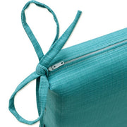 Solid Rectangular Outdoor Bench Cushion in Blue