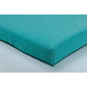 Solid Rectangular Outdoor Bench Cushion in Blue