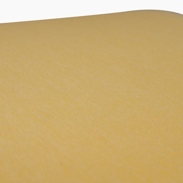 Solid Yellow Rectangular Outdoor Lumbar Throw Pillow 2-Pack