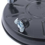 Black Round Iron Indoor Outdoor Plant Flower Pot Saucer Heavy-Duty Flower Pot Tray with Universal Wheels (Set of 3)