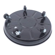 Black Round Iron Indoor Outdoor Plant Flower Pot Saucer Heavy-Duty Flower Pot Tray with Universal Wheels (Set of 3)