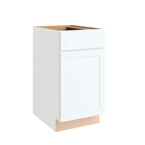 Courtland 18 in. W x 24 in. D x 34.5 in. H Assembled Shaker Base Kitchen Cabinet in Polar White