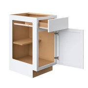 Courtland 24 in. W x 24 in. D x 34.5 in. H Assembled Shaker Base Kitchen Cabinet in Polar White