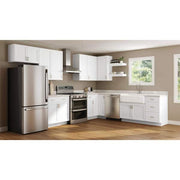 Courtland  24 in. W x 24 in. D x 34.5 in. H Assembled Shaker Drawer Base Kitchen Cabinet in Polar White