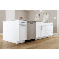Courtland  24 in. W x 24 in. D x 34.5 in. H Assembled Shaker Drawer Base Kitchen Cabinet in Polar White