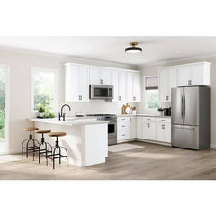Courtland  24 in. W x 24 in. D x 34.5 in. H Assembled Shaker Drawer Base Kitchen Cabinet in Polar White