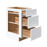 Courtland  36 in. W x 24 in. D x 34.5 in. H Assembled Shaker Drawer Base Kitchen Cabinet in Polar White