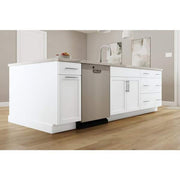 Courtland  36 in. W x 24 in. D x 34.5 in. H Assembled Shaker Drawer Base Kitchen Cabinet in Polar White