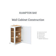 Courtland 24 in. W x 12 in. D x 30 in. H Assembled Shaker Wall Kitchen Cabinet in Polar White