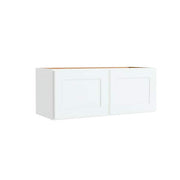 Courtland 30 in. W x 12 in. D x 12 in. H Assembled Shaker Wall Bridge Kitchen Cabinet in Polar White