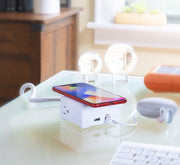 5 ft. 2-Outlet Surge Protector with Qi Charger, Power Cord, 1 USB-A, 1 USB-C PD
