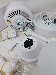 Hampton Bay 52 in. Corwin Indoor/Outdoor Matte White LED Ceiling Fan w/Light Kit