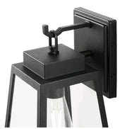 Hampton Bay Corbin Medium 13 in. Modern 1-Light Black Tapered Hardwired Outdoor