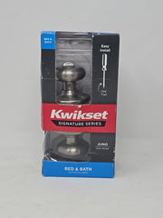 Kwikset Juno Satin Nickel Privacy Bed/Bath Door Knob 730J 15
