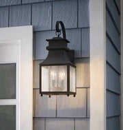 Home Decorators Rainbrook 18 in. 2-Light Matte Black Outdoor Wall Light New